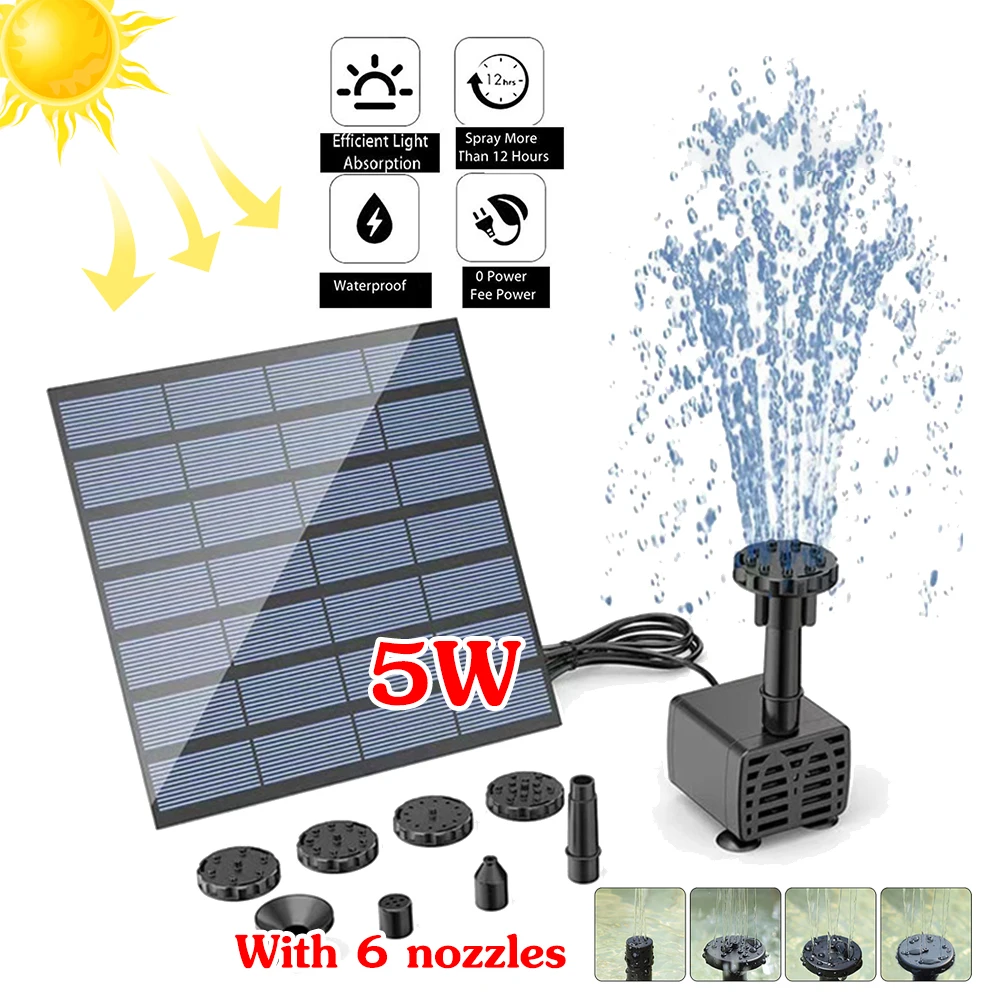 Aquarium Marine - Solar Water Pump Fountain Pump with