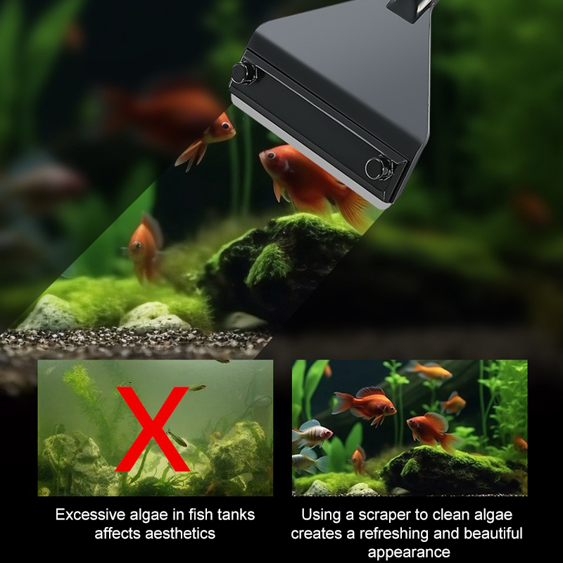Aquarium Algae Remover Aluminu - Marine Aquarium Glass Scraper ulasan dan harga