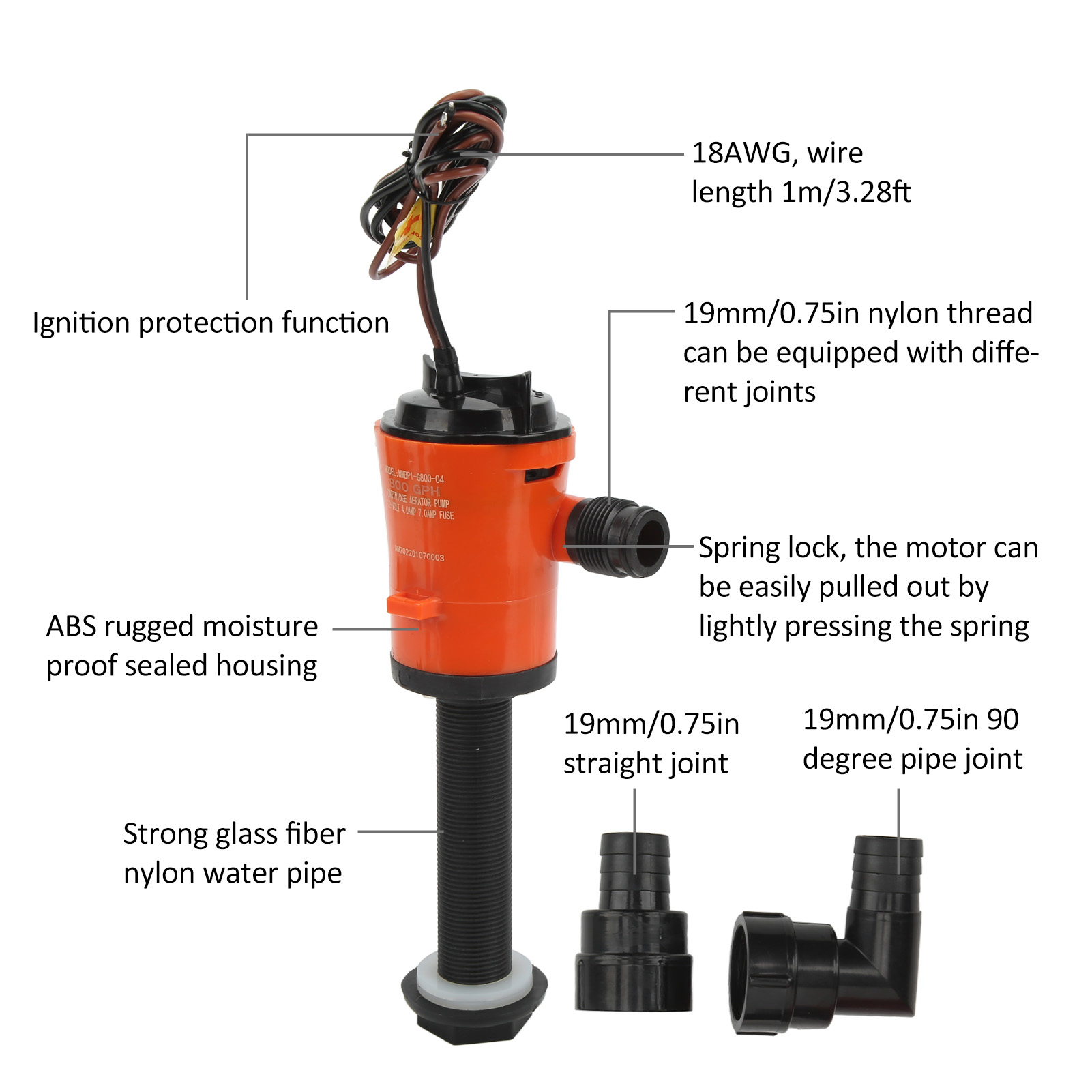 Aerator Livewell Pump 800GPH 1 - Marine Aquarium Live ulasan dan harga